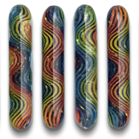 VGW BORO GLASS PILLAR 5x30MM, Rainbow Reversal
